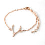 Armband wishbone rose/goud