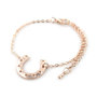 Armband hoefijzer rose/goud